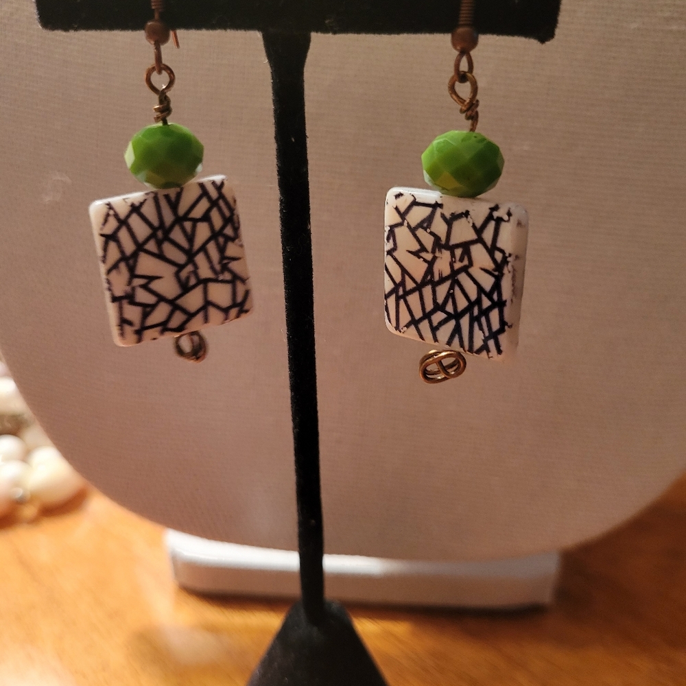 Hadleyandbumby handmade Mother of pearl earrings